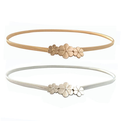 Gold and silver flower waist chain