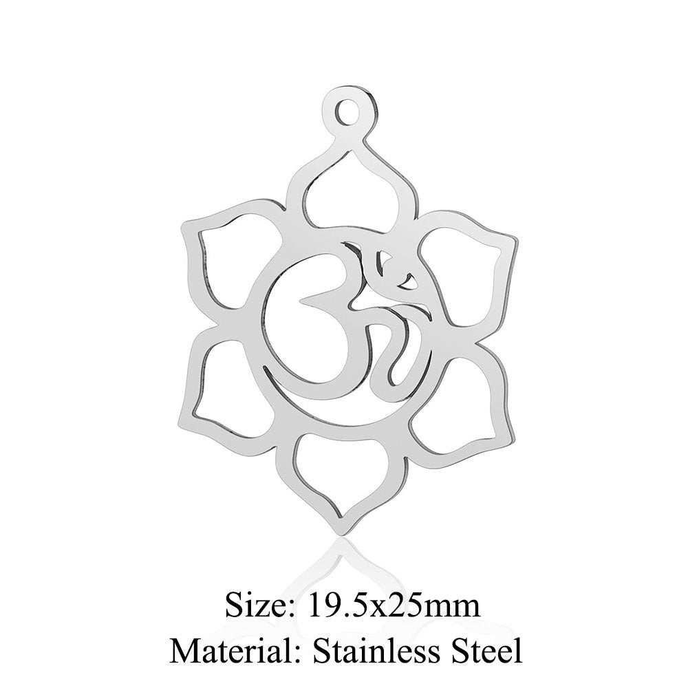 5 pcs/bag Feather wings Titanium steel pendant