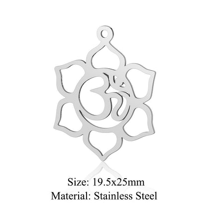 5 pcs/bag Feather wings Titanium steel pendant