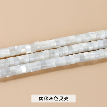 2 * 4Mm colored shell mother-of-pearl right-angle disc beads
