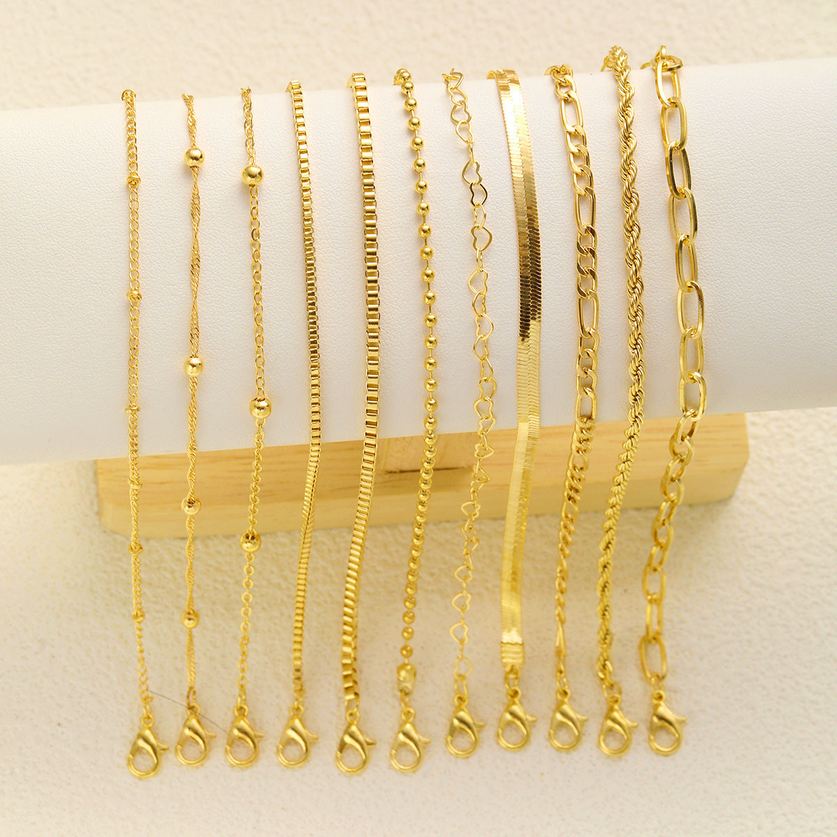 11-Piece Love Bead & Twist Bracelet Set