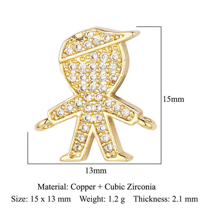 Copper zircon DIY jewelry accessories dripping love