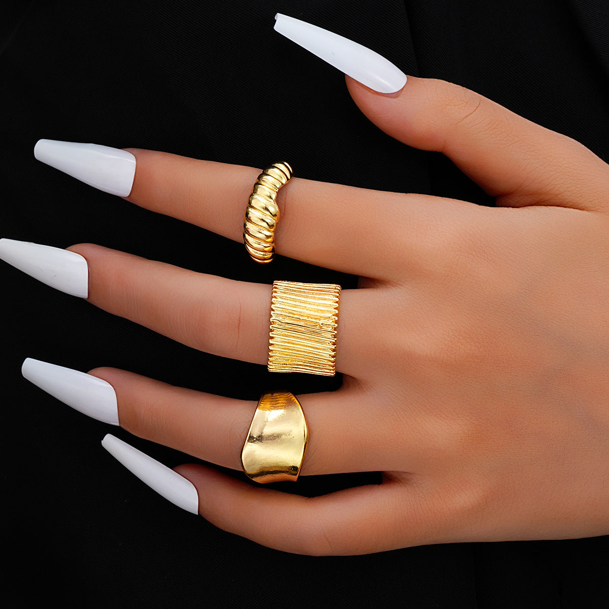 Geometric Ball Open Ring Set
