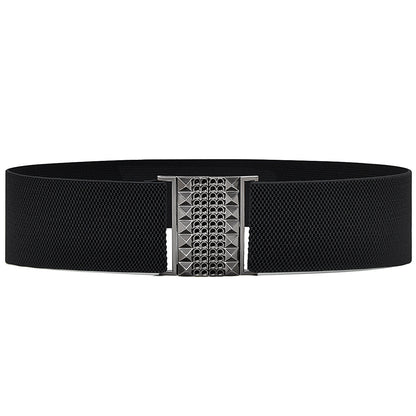 Belt Gold pair buckle elastic belt