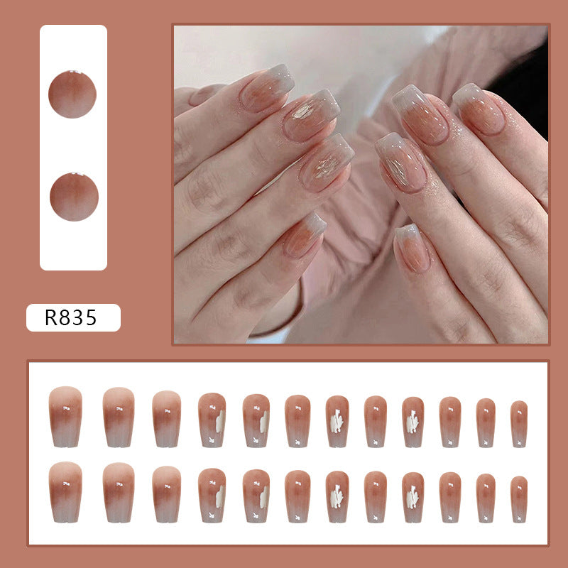 Autumn Winter Ombre Tapered Ballerina Nails