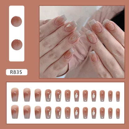 Autumn Winter Ombre Tapered Ballerina Nails