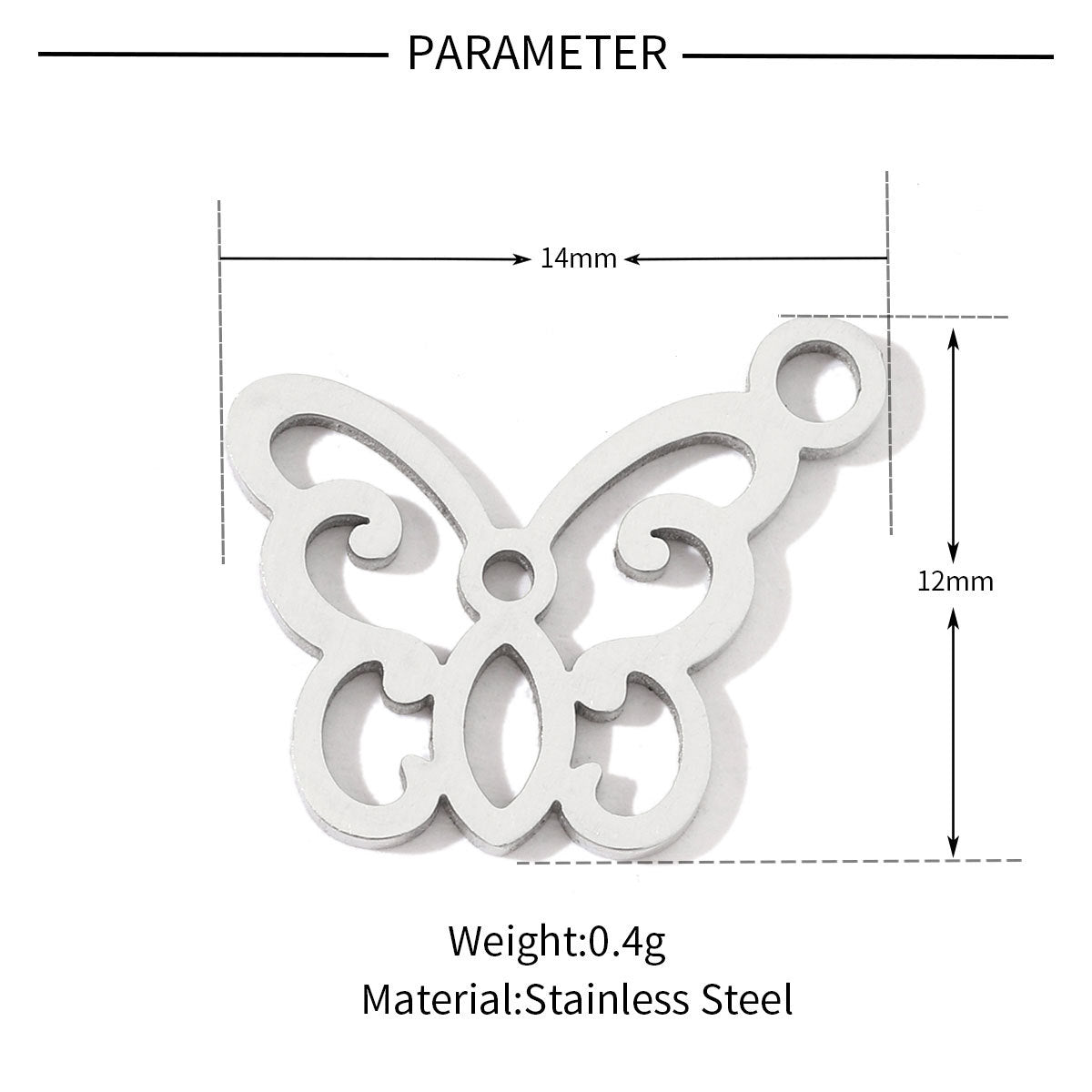 20 pcs/pack frog elephant bat titanium steel DIY pendant