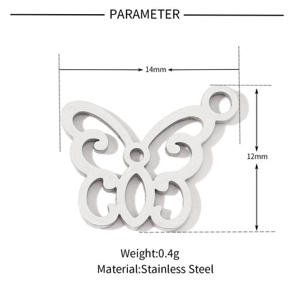 20 pcs/pack frog elephant bat titanium steel DIY pendant