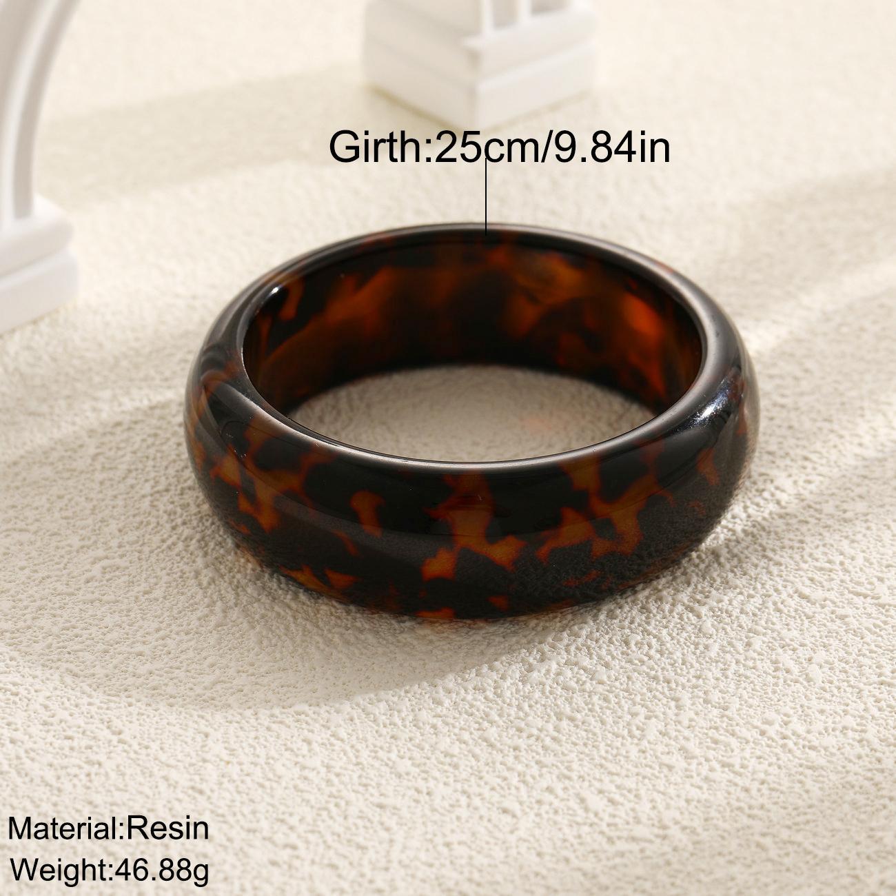 Leopard Print Resin Cuff Bracelet