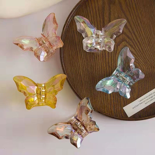 Pinza de cristal con forma de garra de color sirena 