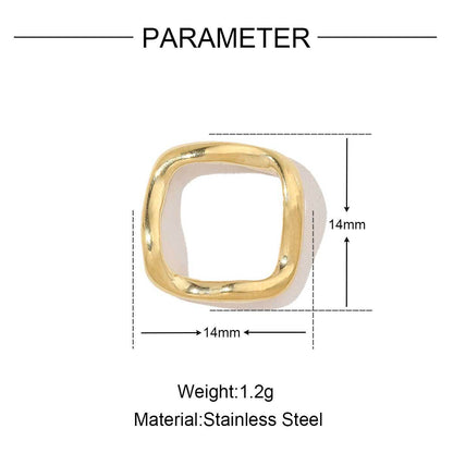 French hollow geometric love titanium steel pendant