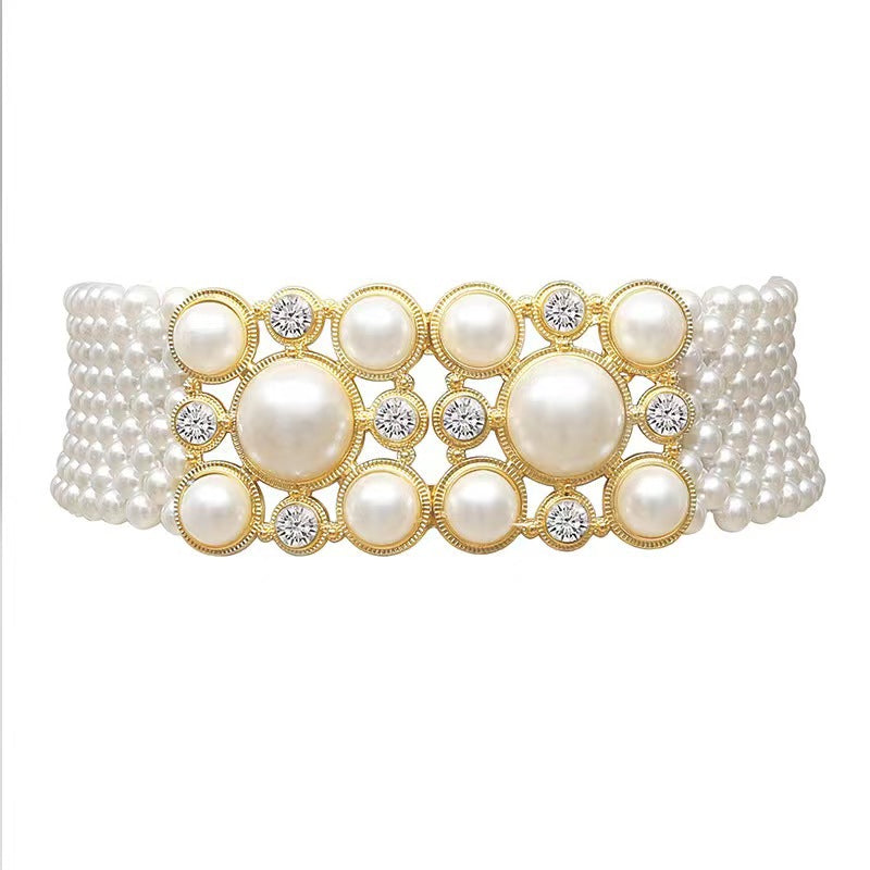 String pearl belt elastic