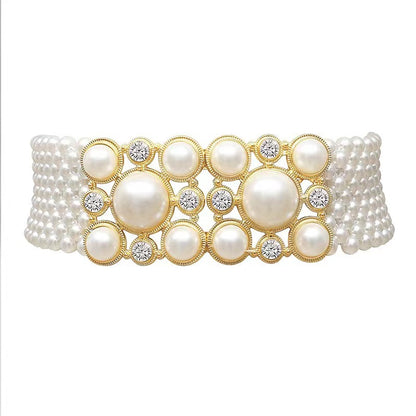 String pearl belt elastic