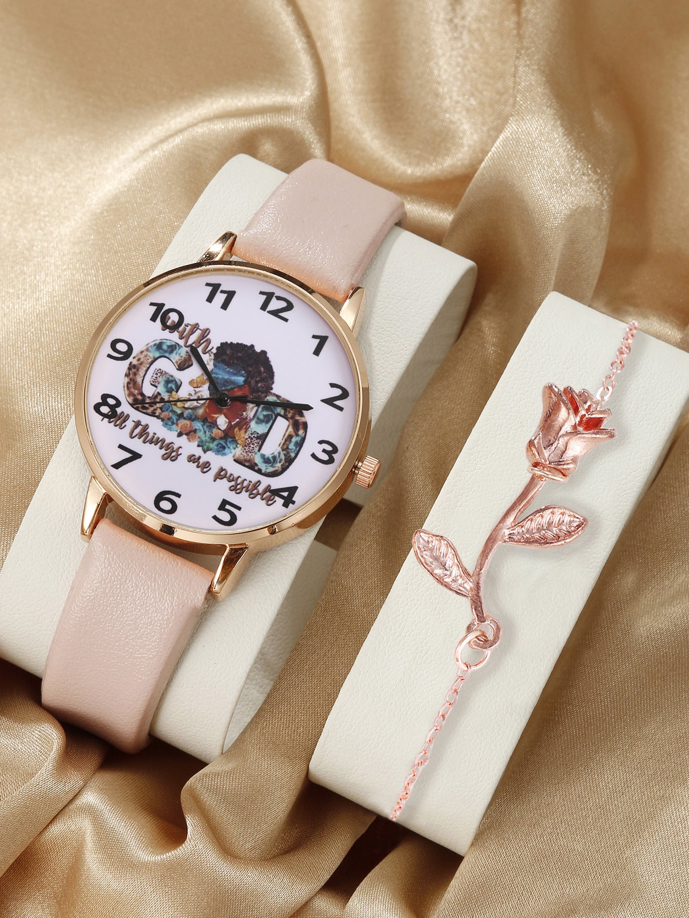 Fashion belt quartz wrist watch