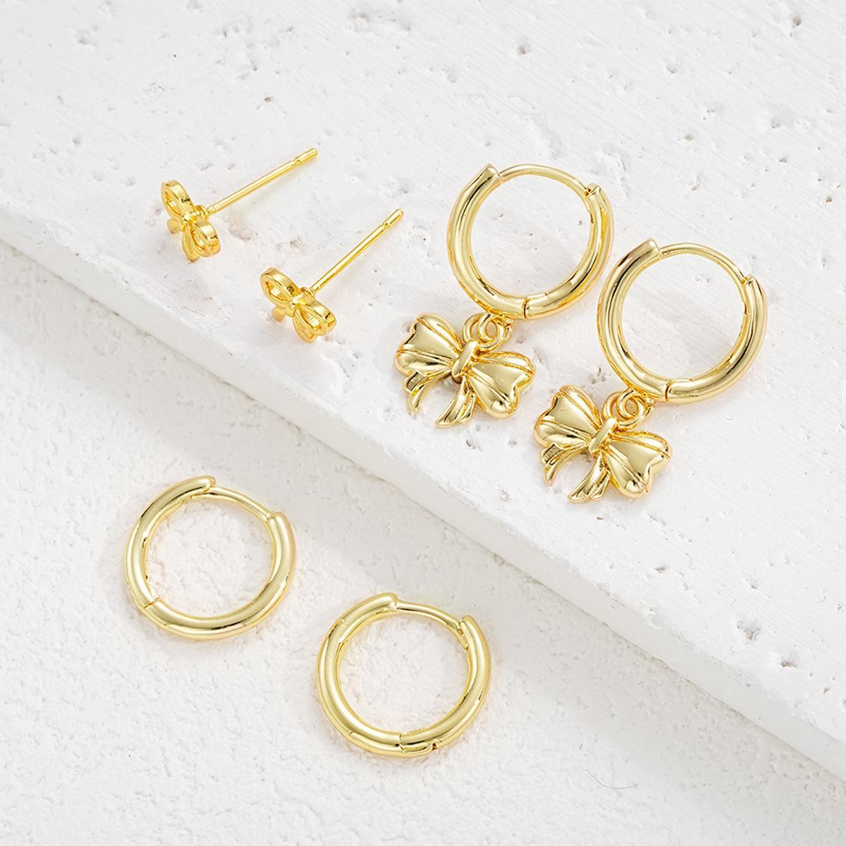 Bow Stud Earring Set