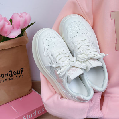Zapatos blancos ultraligeros transpirables de verano para mujer. 