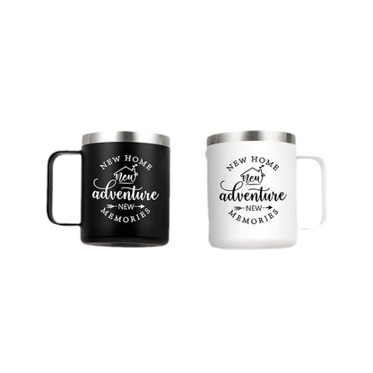 Stainless steel direct drinking handle cup