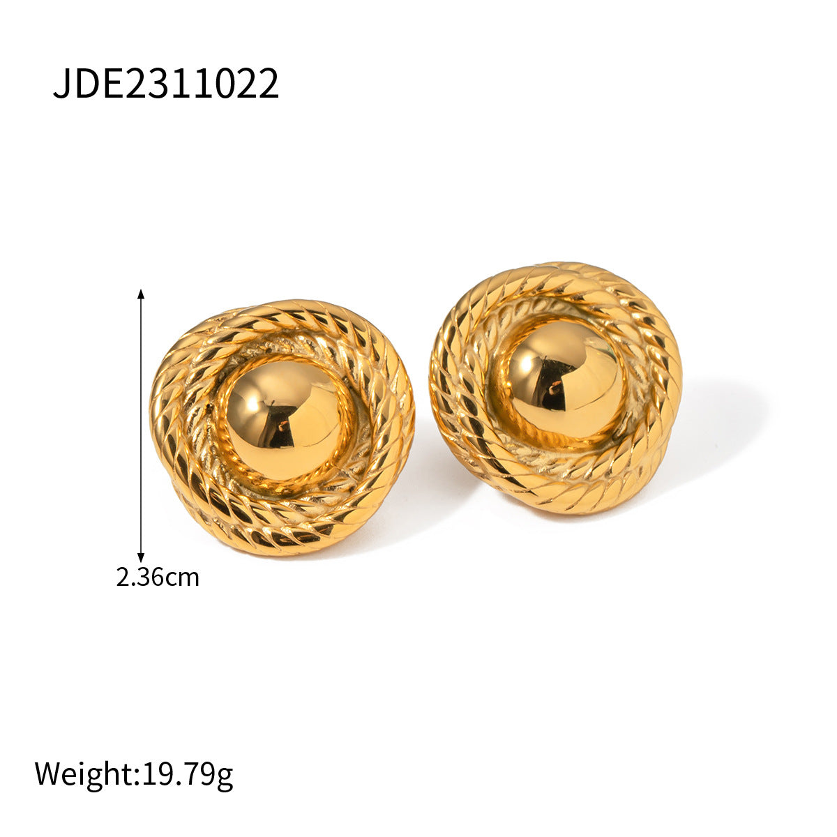 Threaded Round Earrings