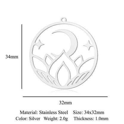 5 pcs/titanium steel pendant with wings angel sun