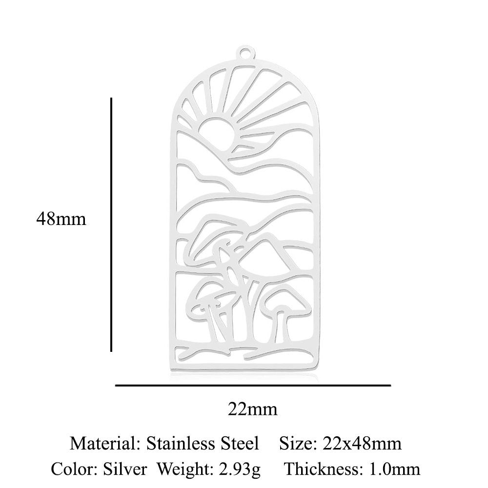 5 pcs/titanium steel pendant with wings angel sun