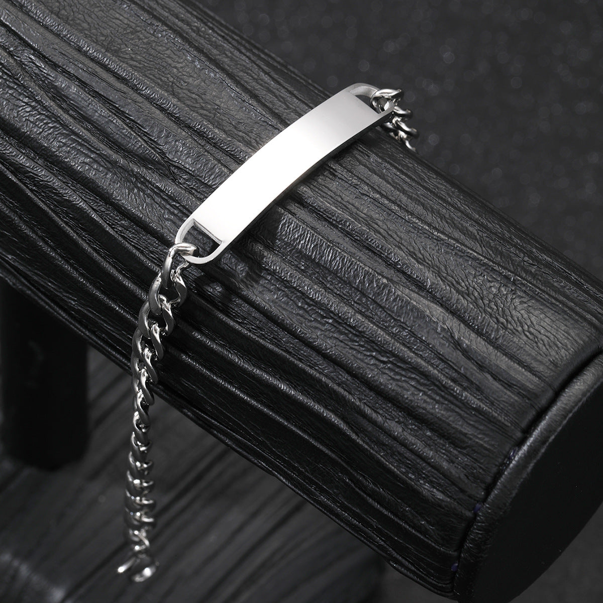 Minimalist Stainless Steel Curved Bar Bracelet