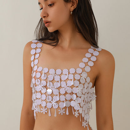 Cadena para el cuerpo con falda sexy, delgada y sin espalda 