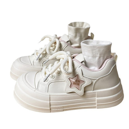Summer breathable all-match casual women's soft-soled white shoes