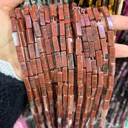 4*13mm long crystal agate cube special shaped beads