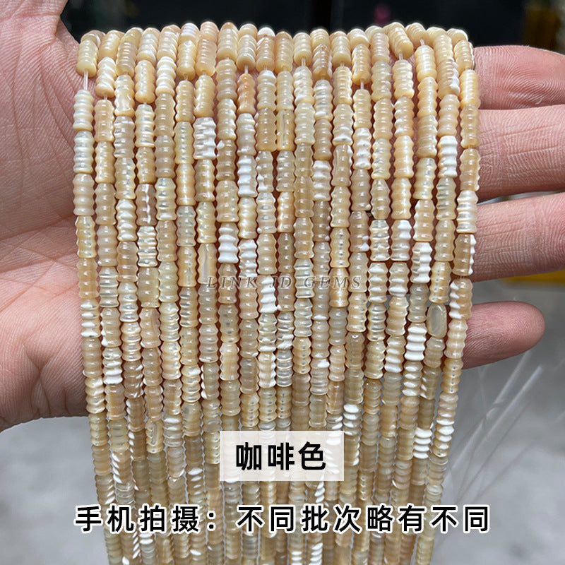 8 * 4Mm natural horseshoe screw-shaped round tube loose beads