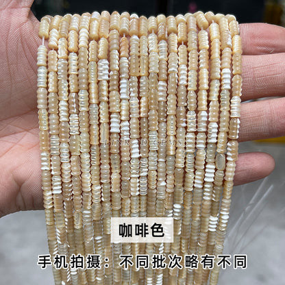 8 * 4Mm natural horseshoe screw-shaped round tube loose beads