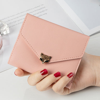 Small wallet women's short folding