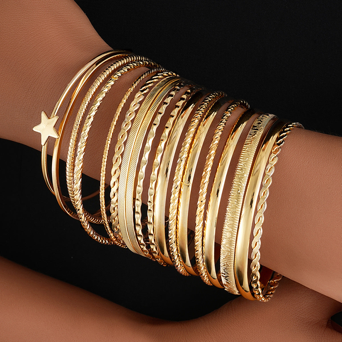 Retro Open Chain Bracelet Set