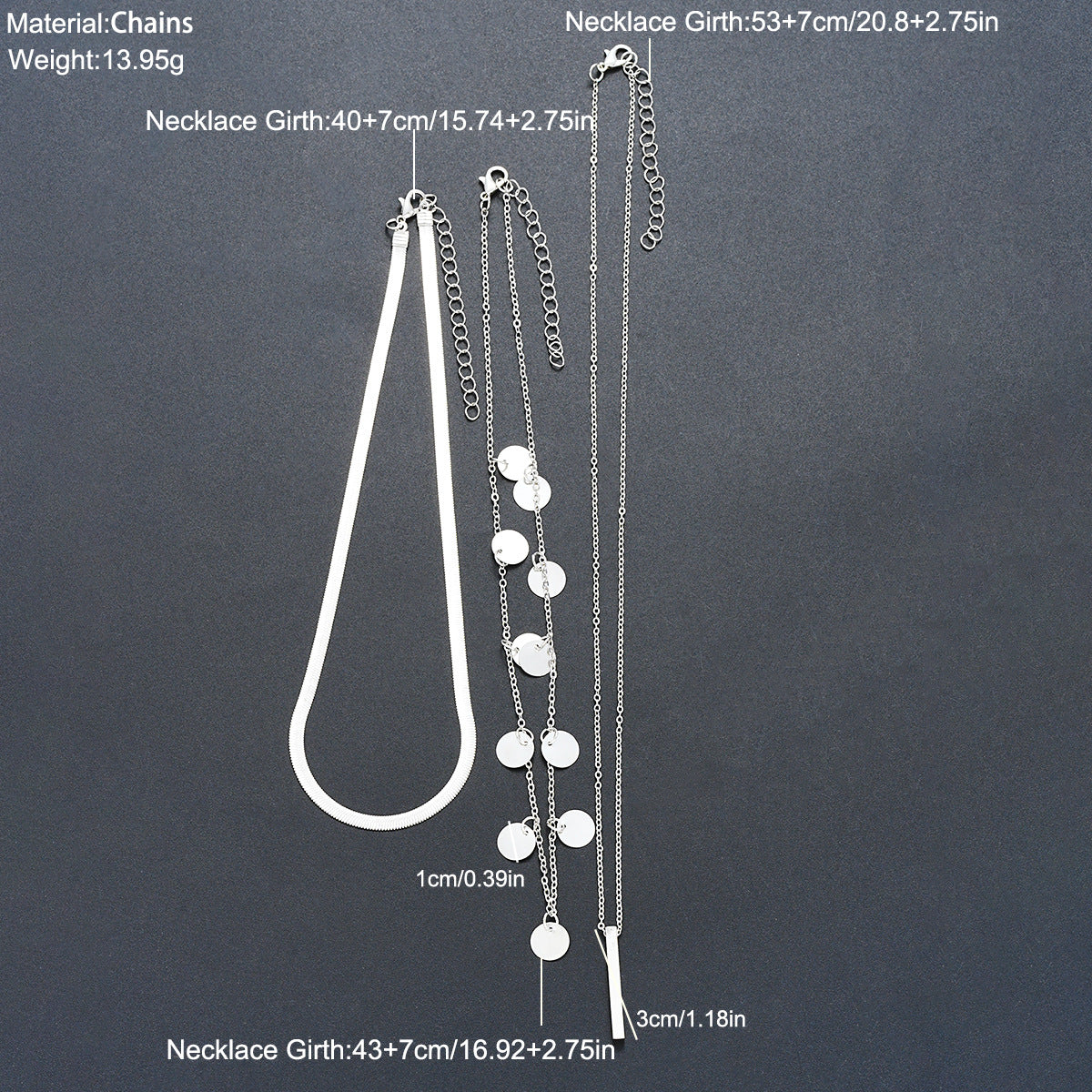 Disc Tassel Necklace Set