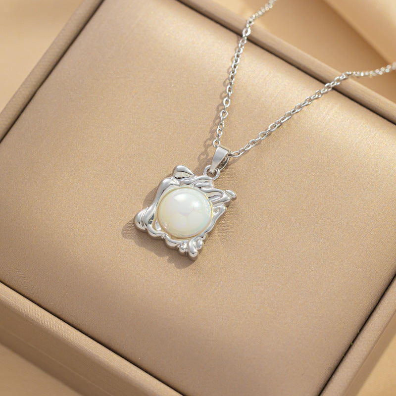 Artistic Irregular Pearl Necklace, Mermaid Style