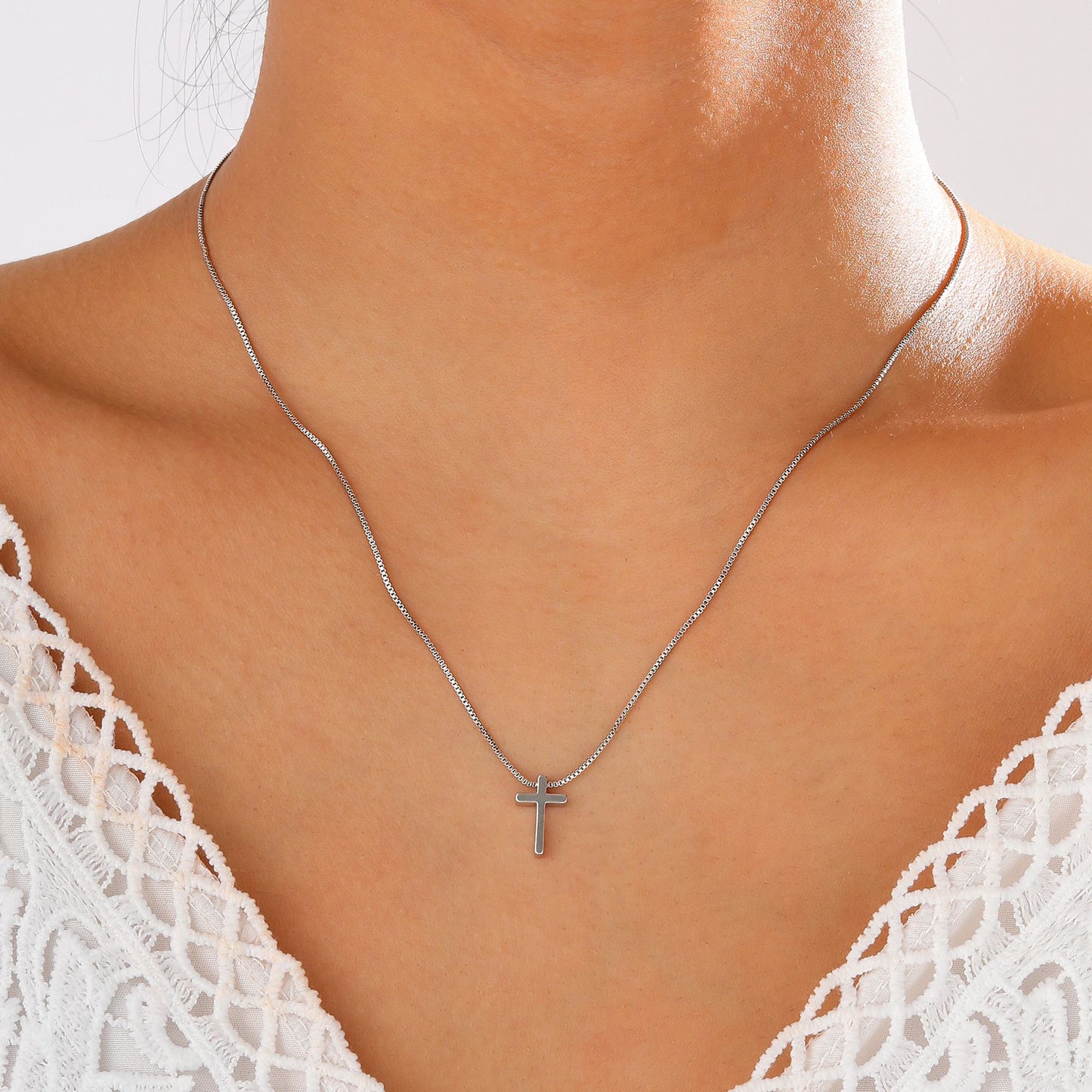 Cross Pendant Real Gold Plated Necklace