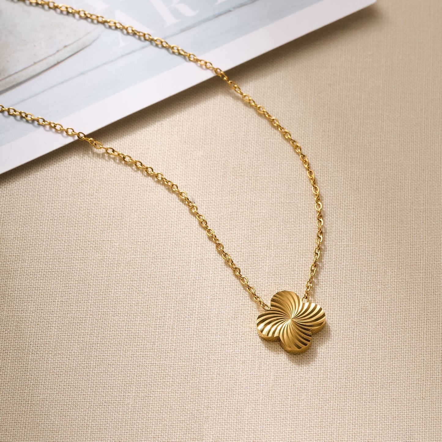 Titanium Steel Four-Leaf Clover Necklace