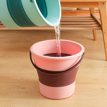 Folding Bucket Expandable Portable Plastic Silicone Bucket