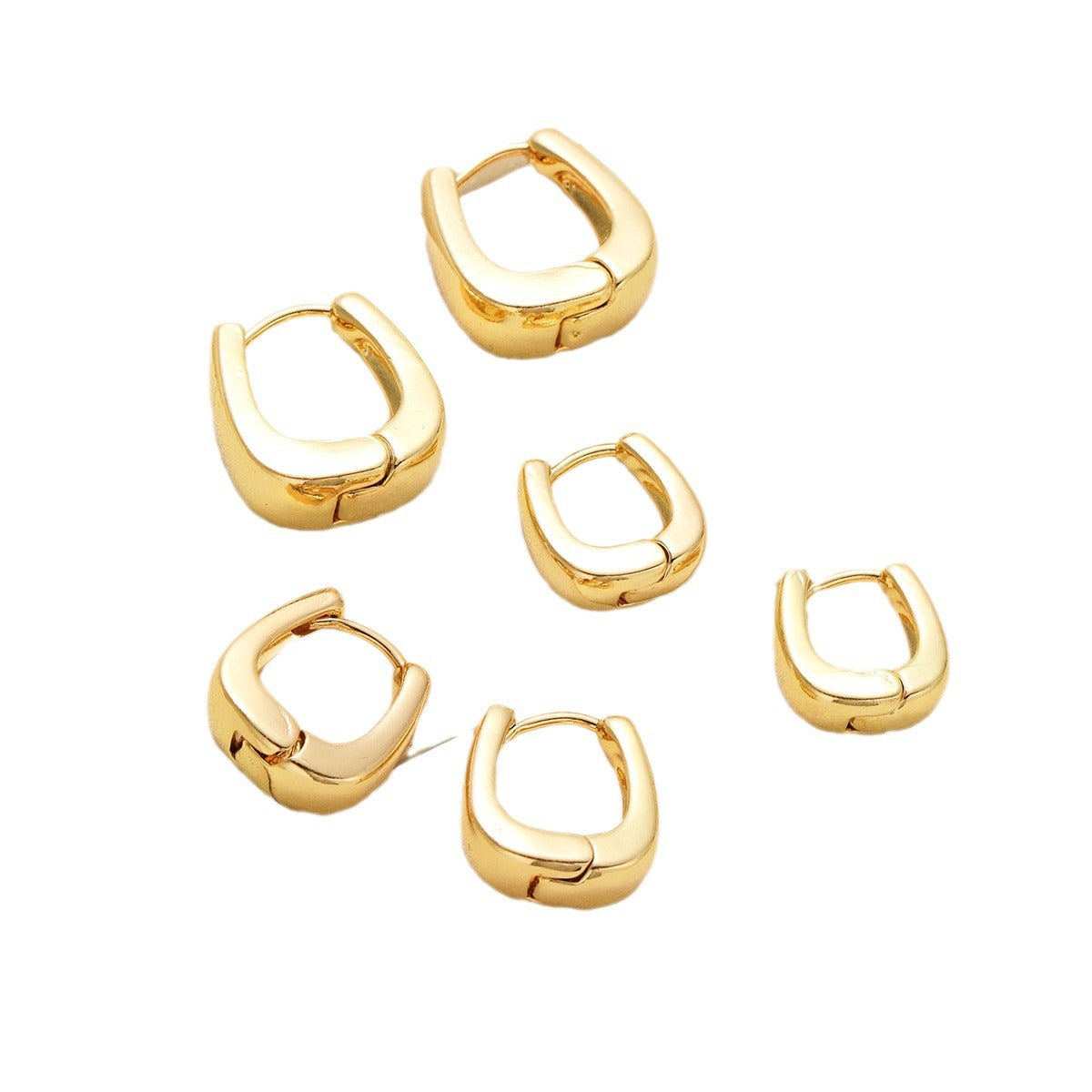 Retro Metal Hoop Earrings