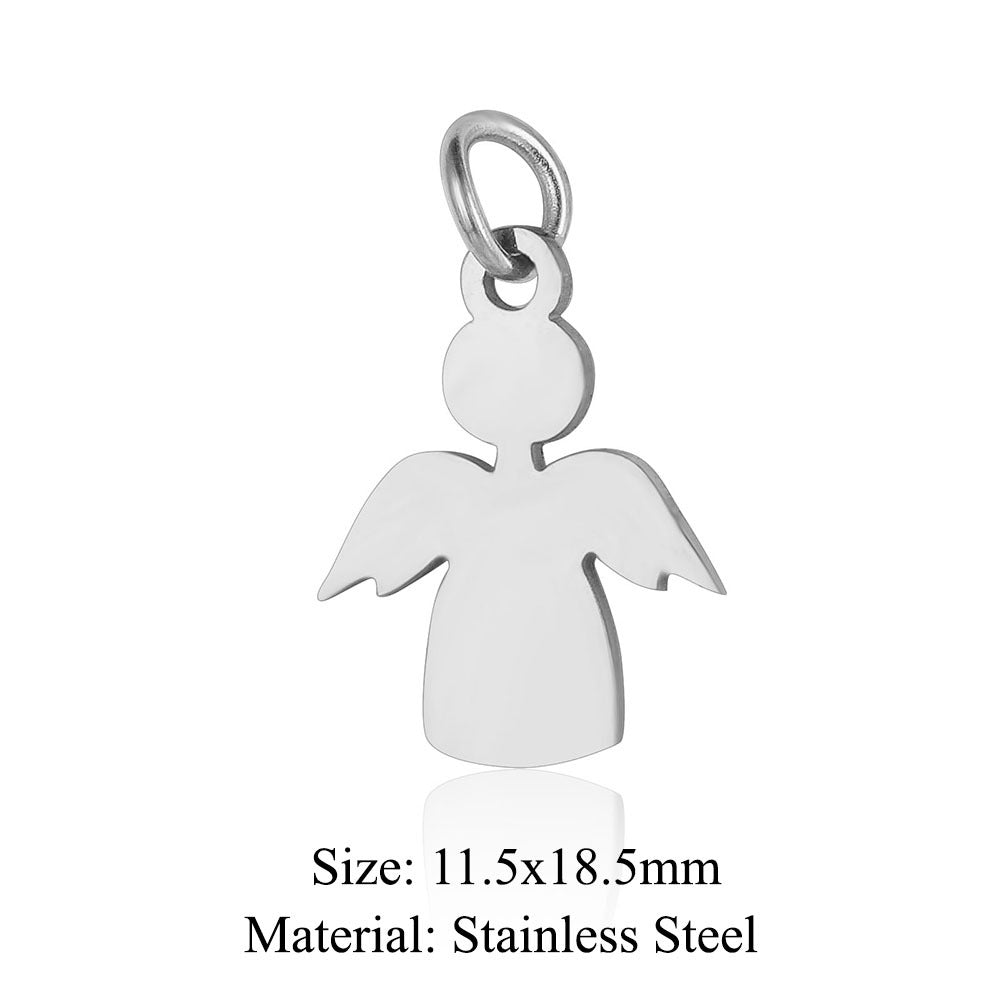 5 pcs/pack Angel Cupid titanium steel pendant