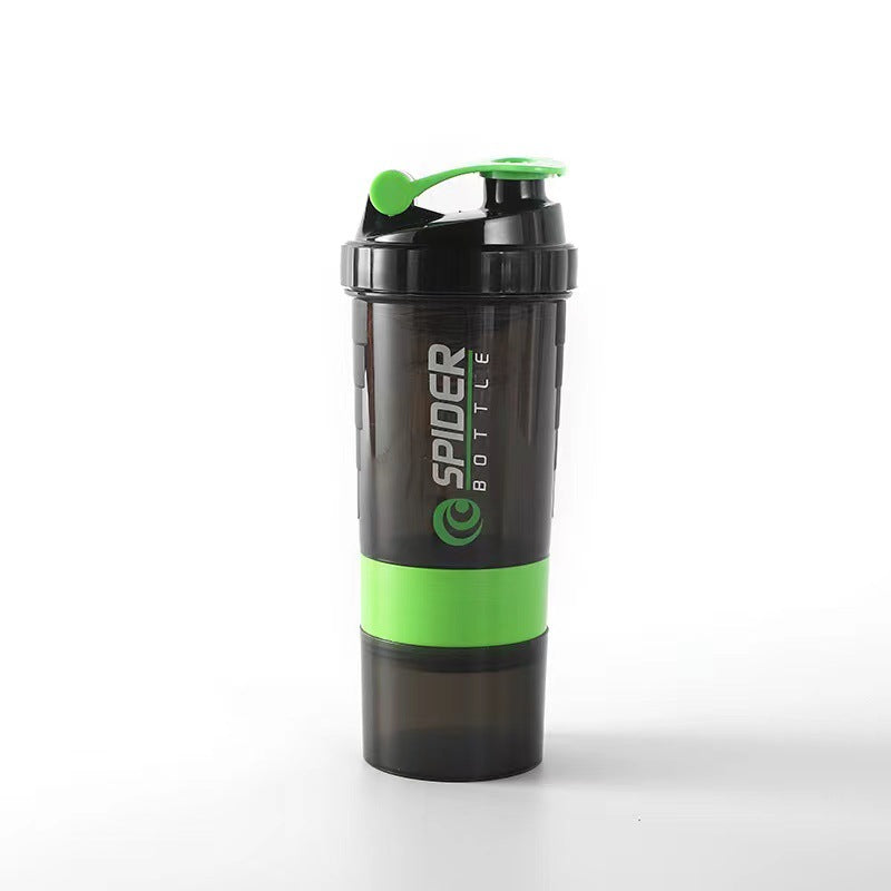 Three-layer compact protein powder shaking cup