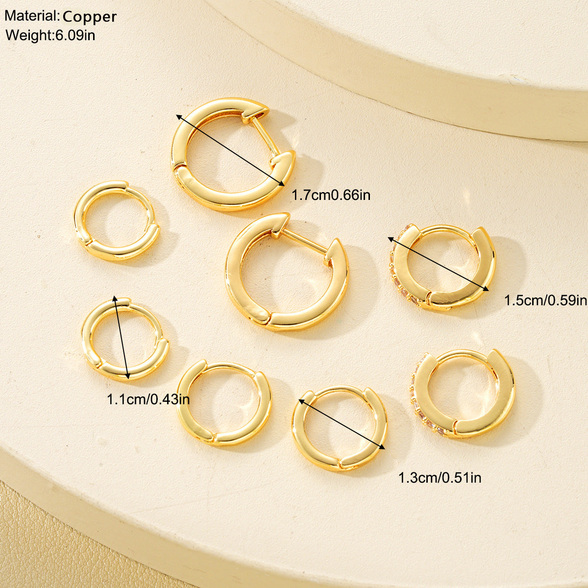 4-Piece Diamond Ear Cuff Set