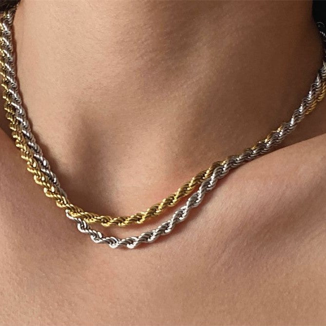 Men's 3MM Twist Chain Necklace 2-Pack