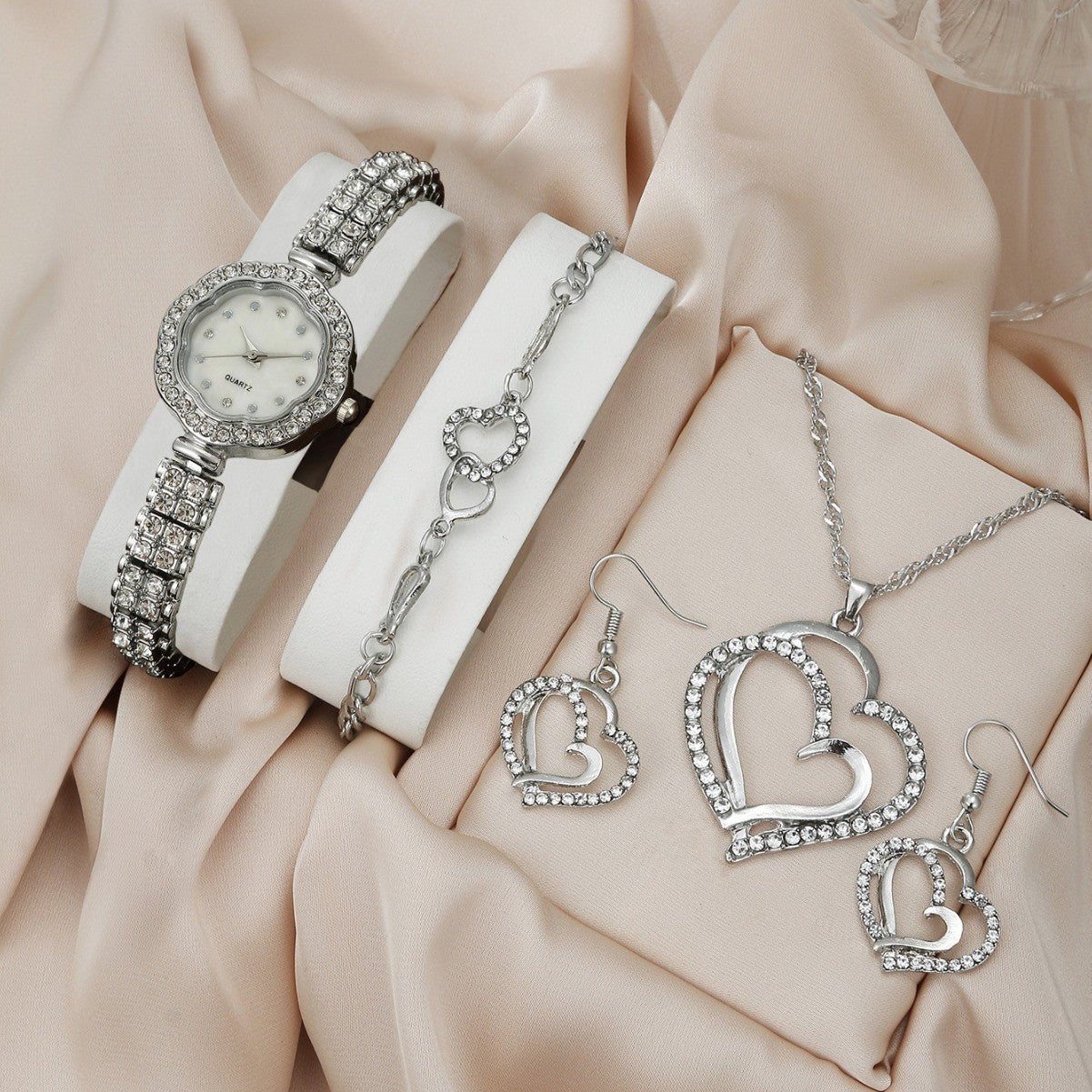 Alloy quartz watch jewelry set
