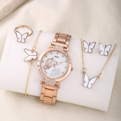 Butterfly Set Diamond English Ladies Watch