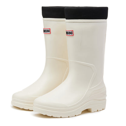 Tall rain shoes fixed cotton to keep warm fashion