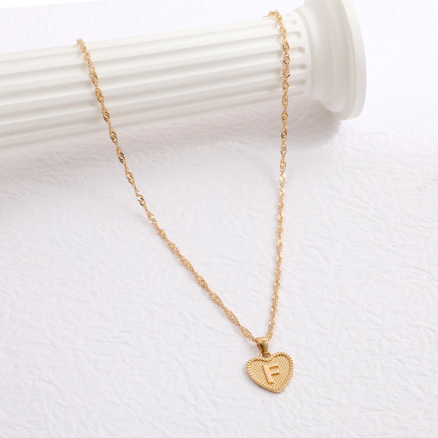 Love Heart Letter Necklace