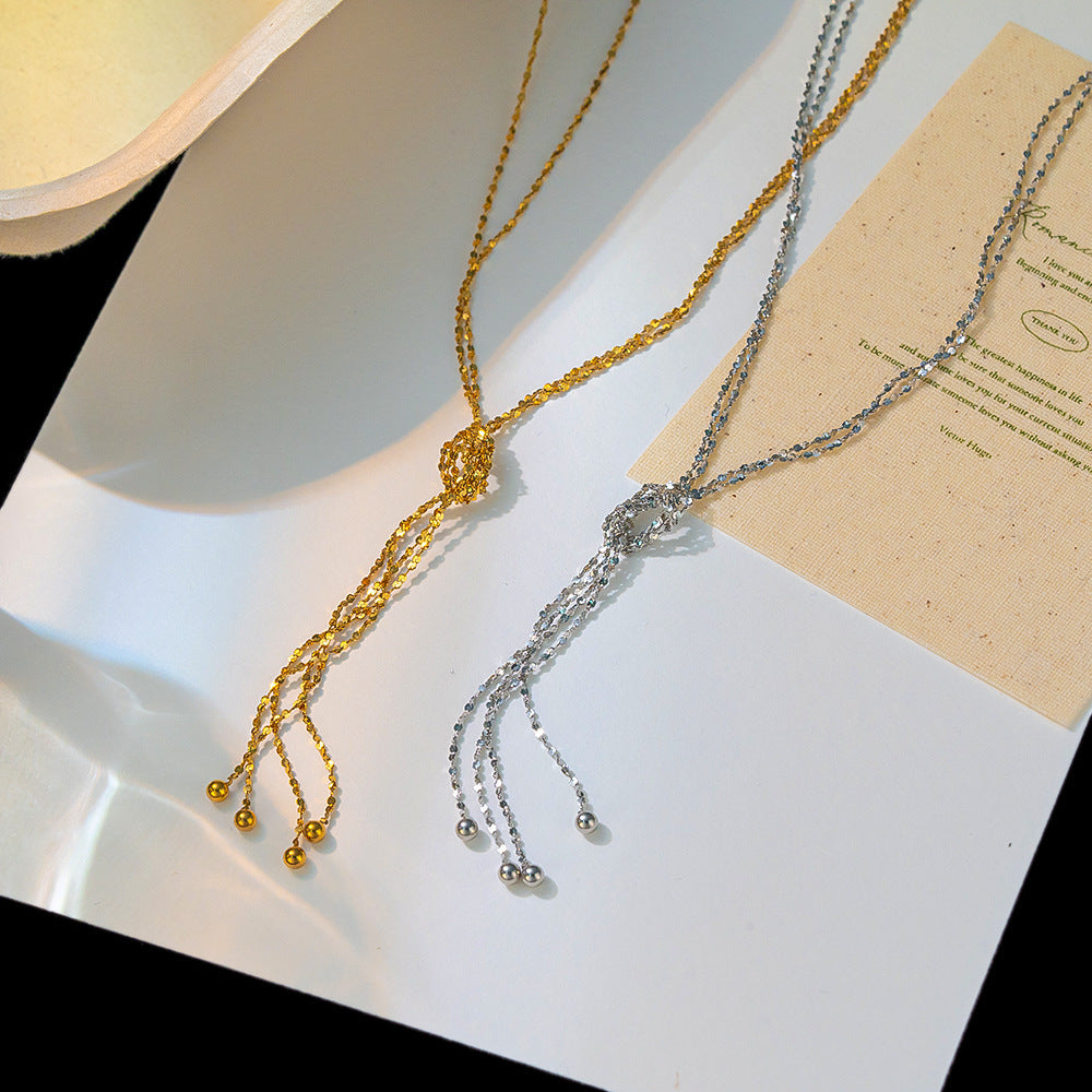 Titanium Steel Multi-layer Knot Necklace