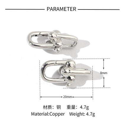 18K real gold copper zircon detachable connecting buckle