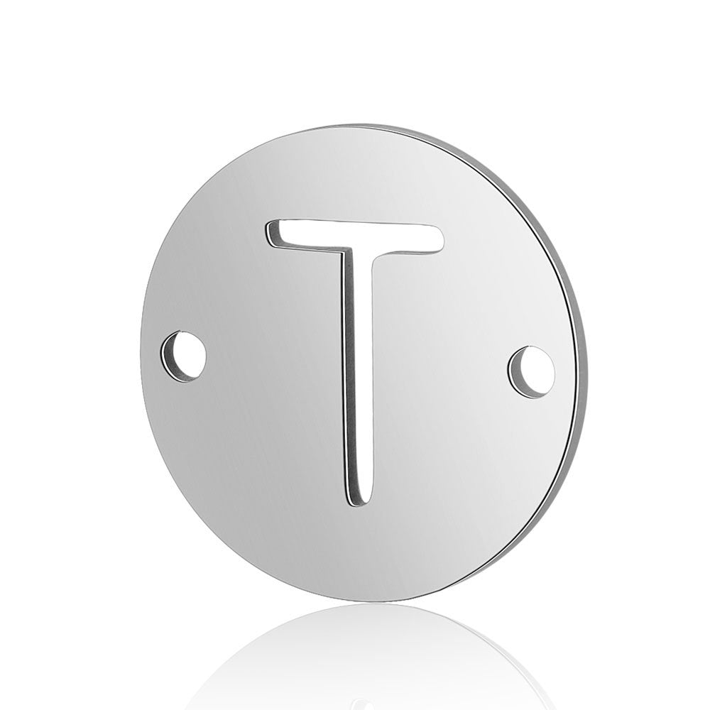 5 pcs/titanium steel English alphabet DIY pendant