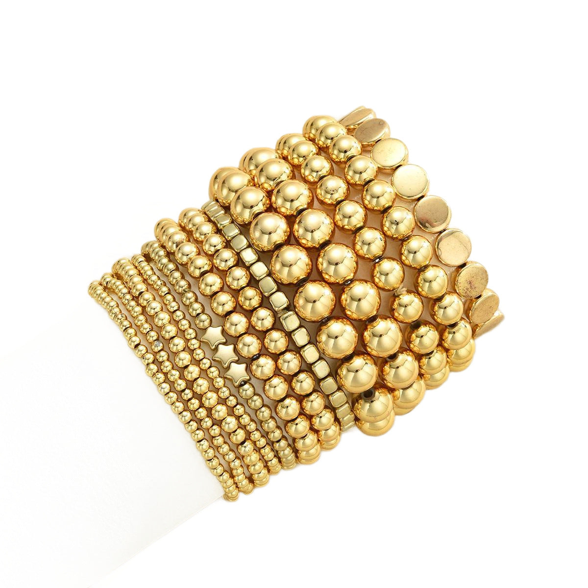 Multi-layer Silver Beaded Bracelet